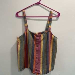 Madewell Striped Button Front Tank